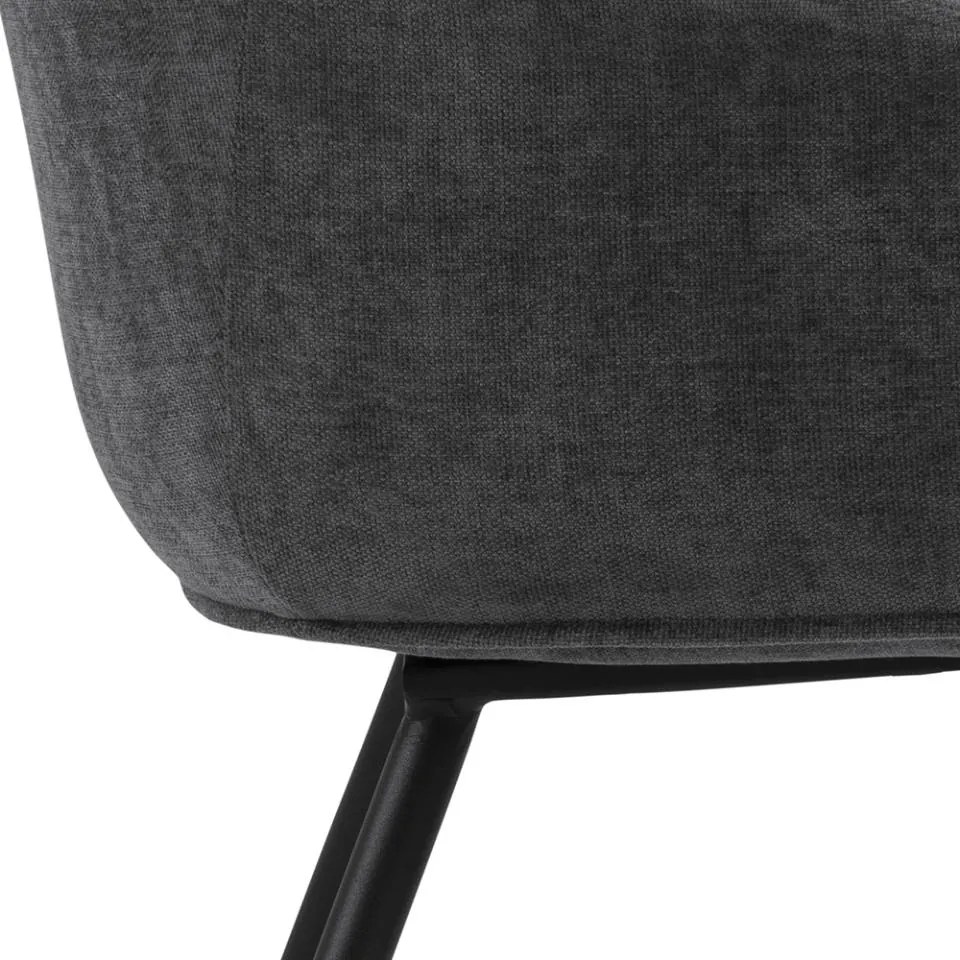 Dizajnová stolička Noella tmavo šedá