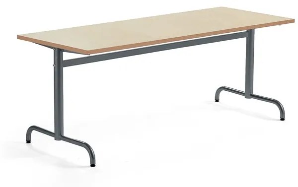 Stôl PLURAL, 1800x700x720 mm, linoleum - béžová, antracit