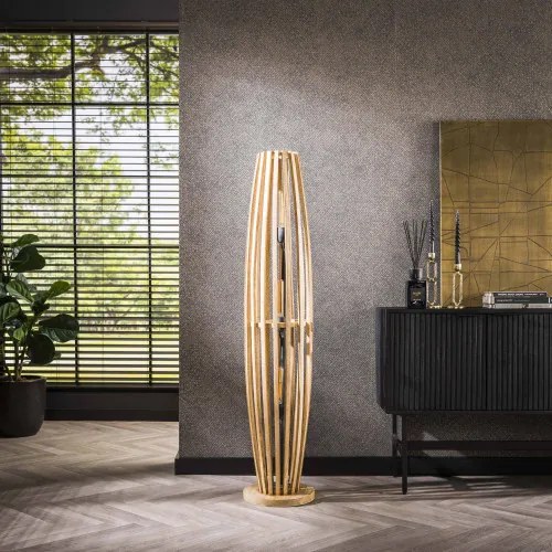 Stojaca lampa 70-52 Orbit 3L Drevo Mango  - Komfort-nábytok