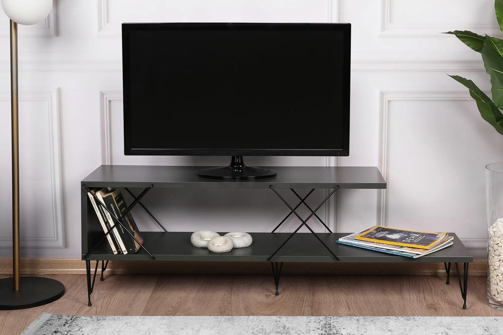 TV stolík/skrinka Stret (antracit). Vlastná spoľahlivá doprava až k Vám domov. 1067125