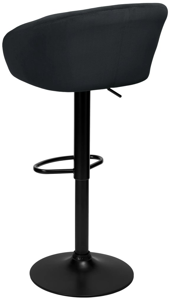 Barová stolička paterson black velvet čierna | jaks