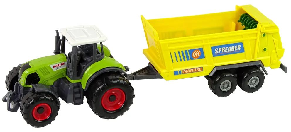 Lean Toys Sada traktorov s prívesmi a kombajnom