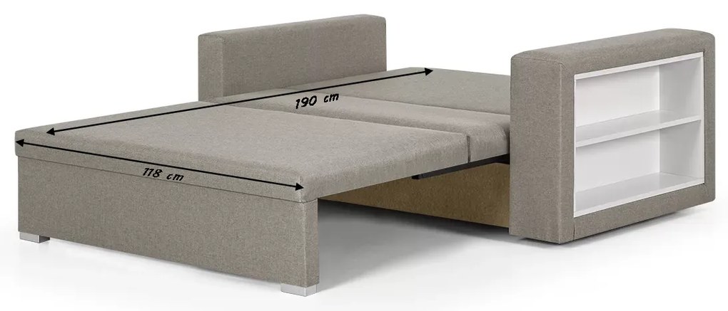 Pohovka pre 2 osoby s funkciou spania DOLAR 1 Béžová