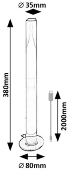 Rabalux 76014 - SADA 2x LED RGB Stmievateľná stolná lampa PACO LED/5W/5V