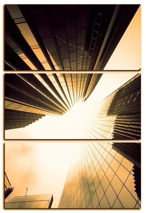 Obraz na plátne - Perspektíva mrakodrapu - obdĺžnik 7252FB (120x80 cm)