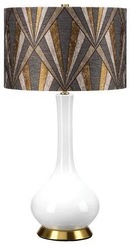 Elstead MILO-AB-TL-VOGPB - Stolná lampa MILO 1xE27/60W/230V šedá/zlatá
