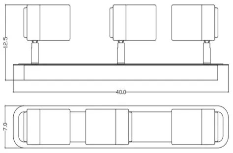 Lucide 26957/15/30 - LED Bodové svietidlo LENNERT 3xGU10/5W/230V čierny