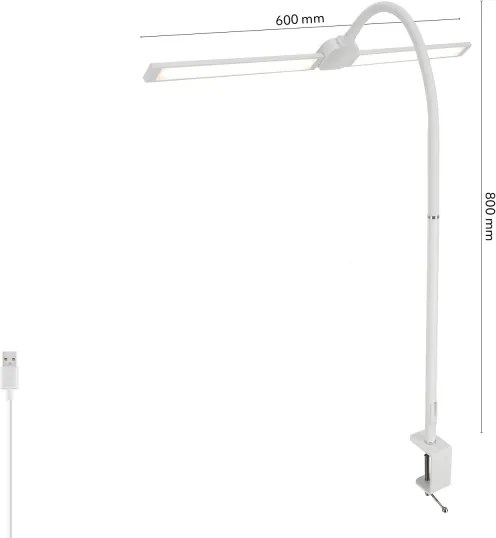 Brilagi - LED Stmievaná stolná lampa USB VARIO LED/14W/5V 3000-6000K biela