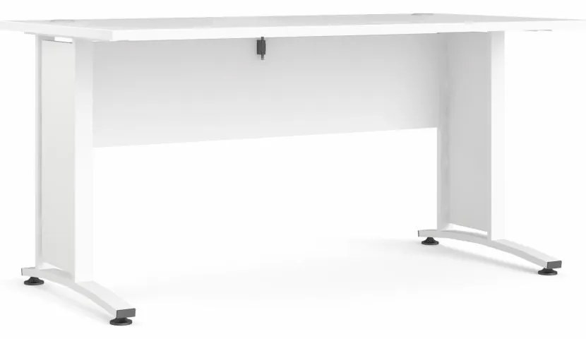 Biely písací stôl PRIMA OFFICE bez zásuvky 80400