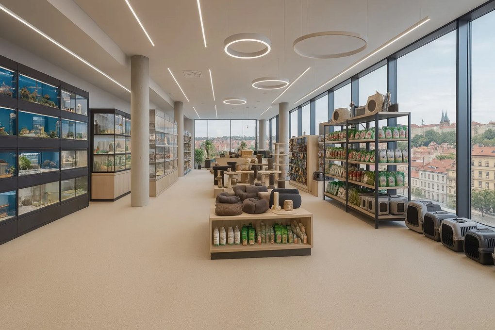 Lentex, PVC podlaha - lino Flexar PUR 603-05 béžová, na mieru, šíře 2m,4m, béžová, bez podkladu, kancelária