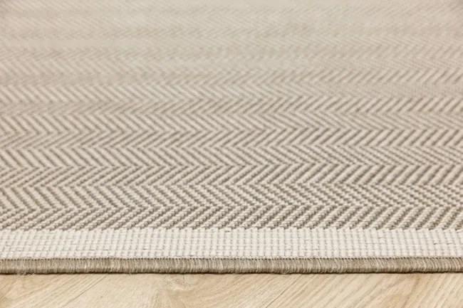 Šnúrkový obojstranný behúň Brussels 205681/10610 Linen krémový / béžový