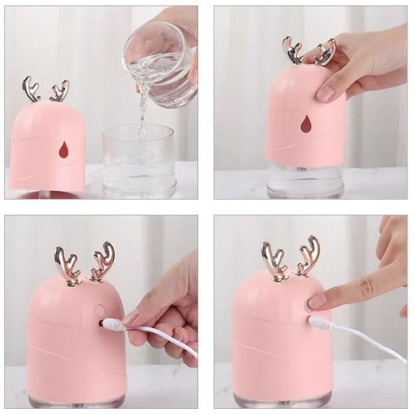 Bestent Aróma difuzér LED USB 200ml Deer White