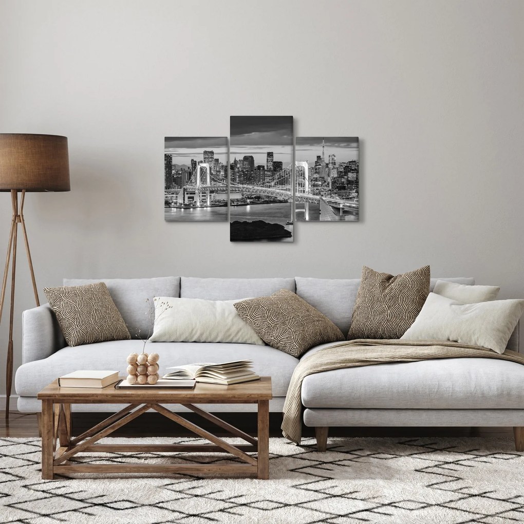 Obraz - Čiernobiele veľkomesto (90x60 cm)