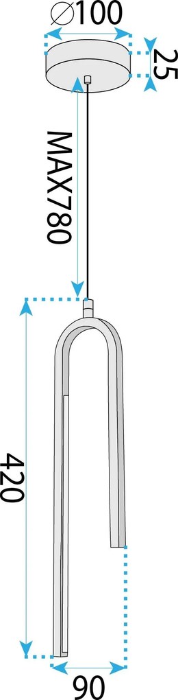 Toolight Toolight, LED stropné svietidlo, APP1803-CP, zlatá matná, OSW-04061