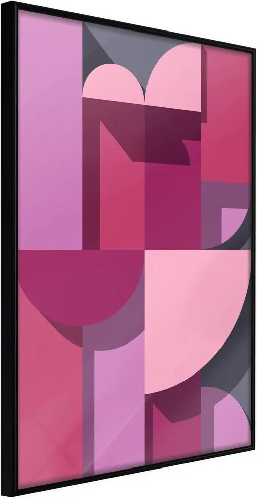 Plagát ružové geometrické tvary - Pink Geometry