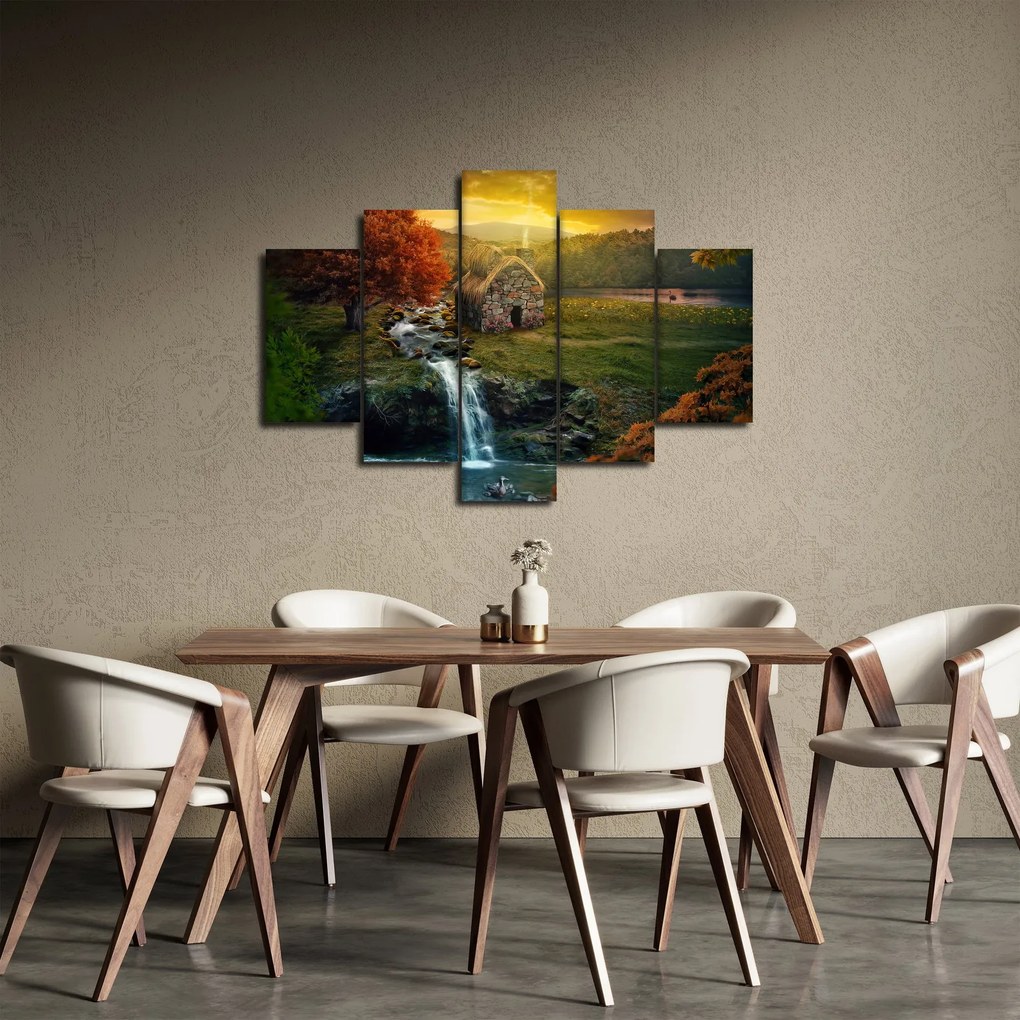 Obraz Chalupku v rozprávkovej krajine (150x105 cm)