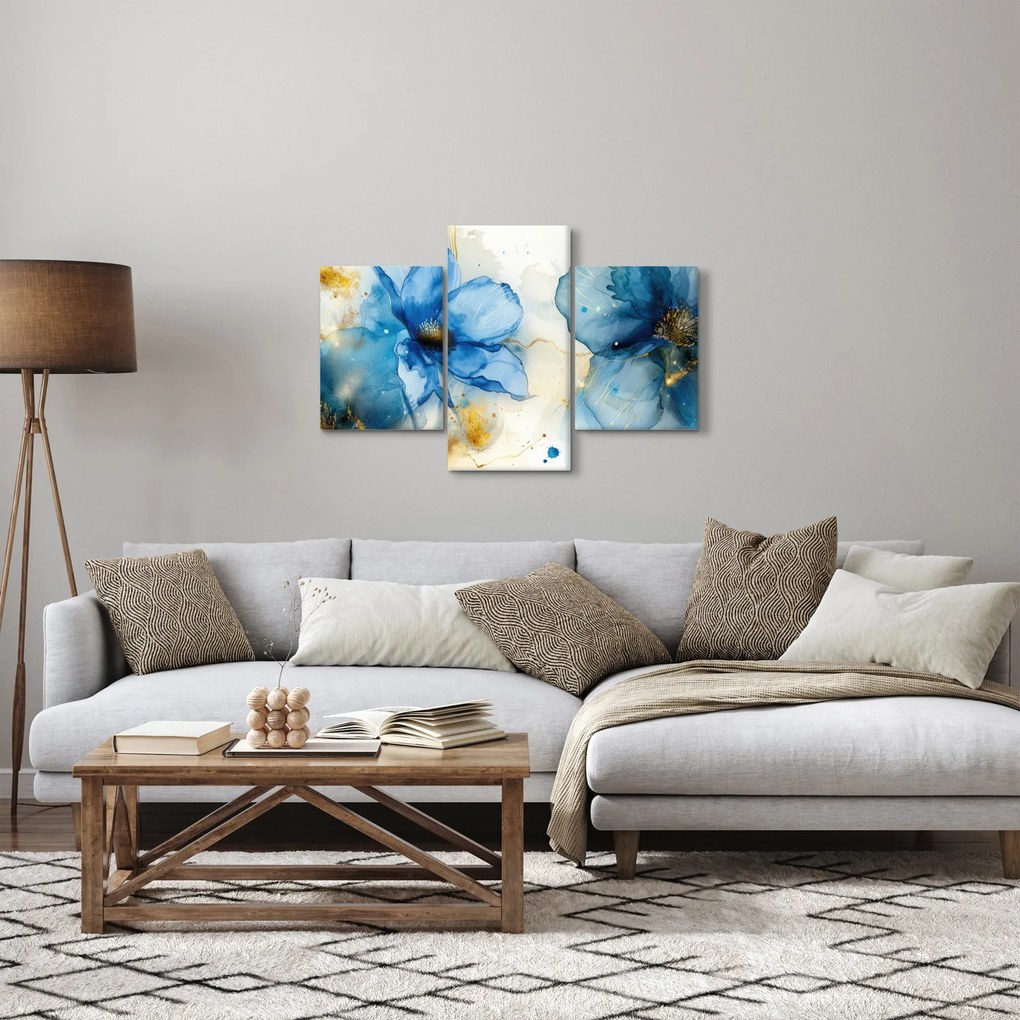 Obraz - Kvetinová, atramentová maľba (90x60 cm)