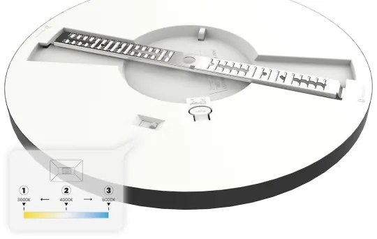 LED stropné svietidlo EVORA LED/18W/230V 3000/4000/6000K priemer 22,5 cm čierna