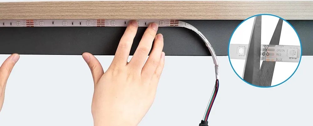 BERGE Digitálny pásik LED - RGB - IP20 - 5m - dúhový efekt