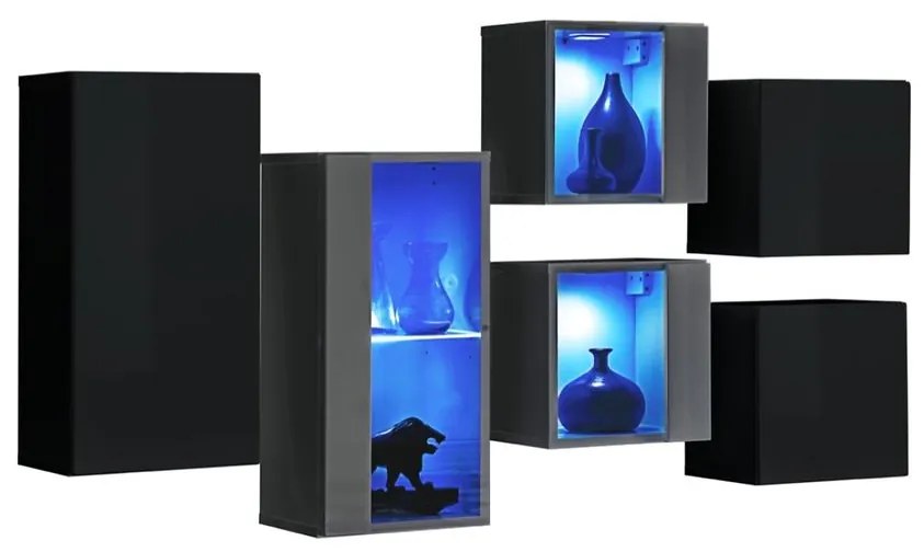 Komoda Switch SB IV čierna/grafit