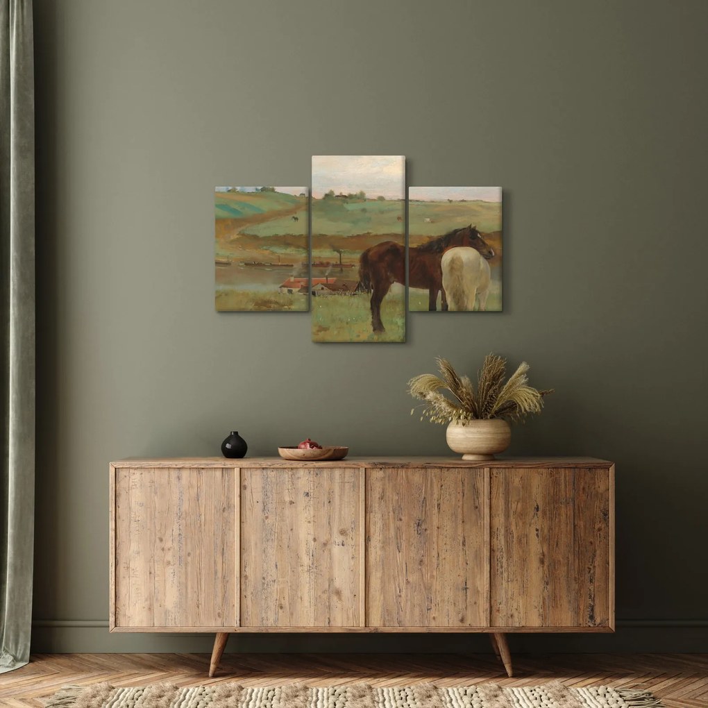 Obraz - Edgar Degas, Horses in a Meadow, reprodukcia (90x60 cm)
