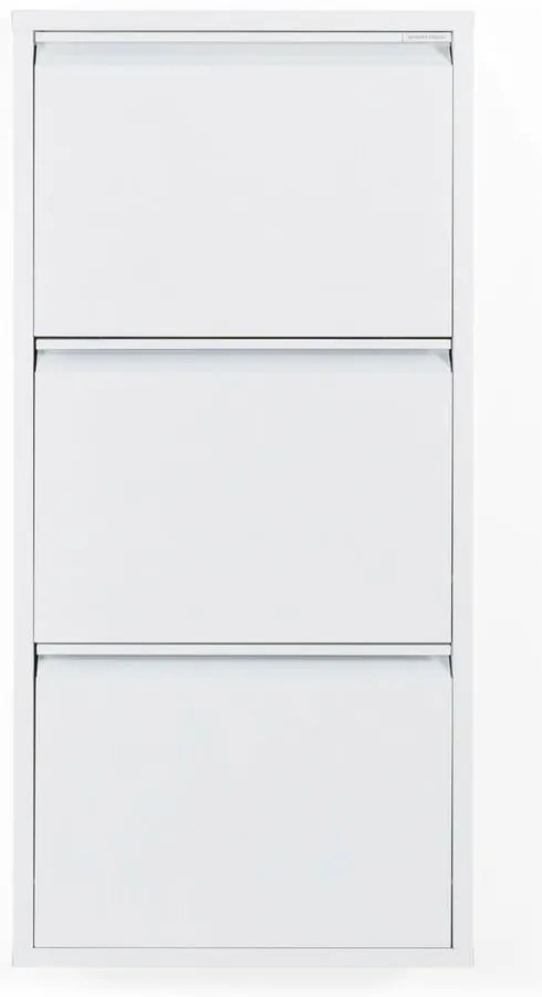 Biela kovová výklopná skrinka na topánky 50x103x15 cm Billy – Spinder Design