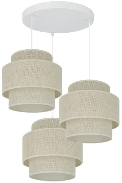Brilagi - Luster na lanku SPACE YUTE 3xE27/15W/230V krémová/biela