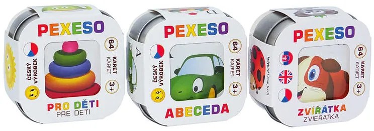 Detské hry PEXESO súprava 3 ks