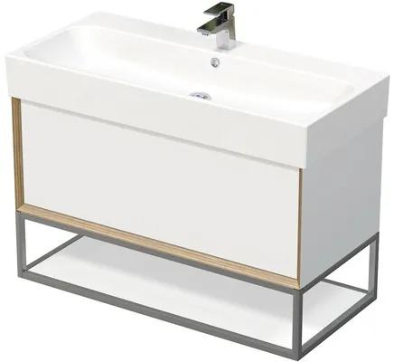 Kúpeľňová skrinka s umývadlom Intedoor MULTI 100 cm OXO MULTI OALU 100 1Z