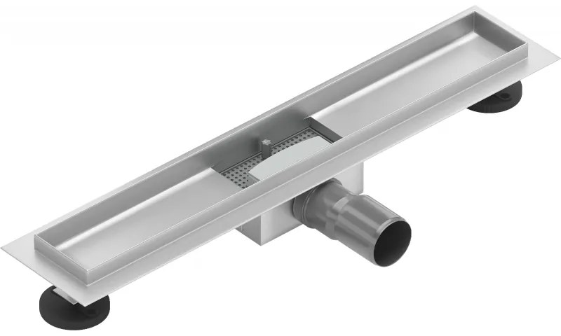 Mexen Flat nerezový sprchový žľab 60 cm - telo žľabu bez krytu, 1015060