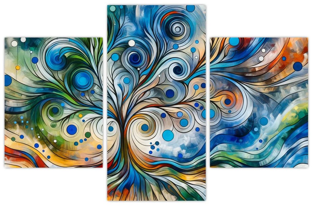 Obraz – Farebný energetický strom (90x60 cm)