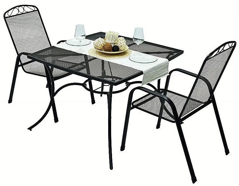 DEOKORK Záhradná kovová zostava GREY 1+2