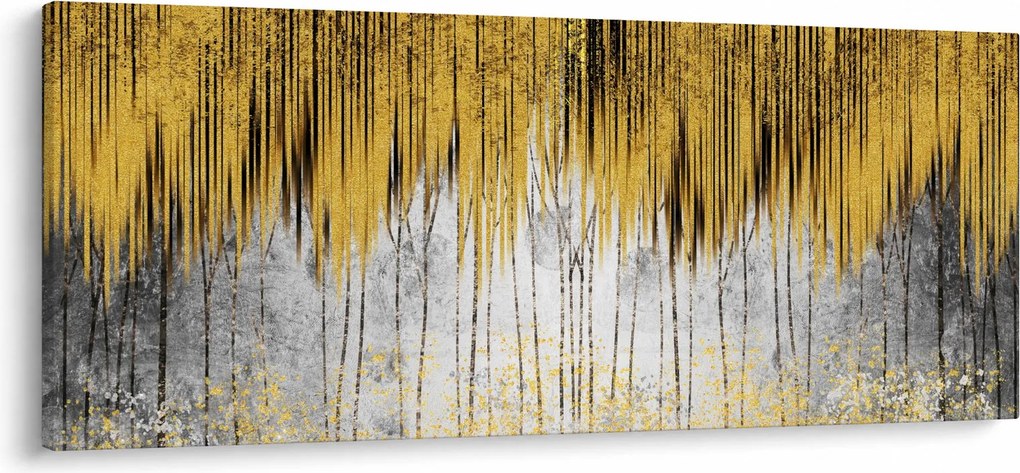Obraz - Zlaté čiary (120x50 cm)