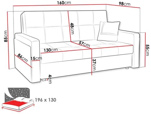 Rozkladacia pohovka Carivia Mel III (čierna + zebra) (s úl. priestorom). Vlastná spoľahlivá doprava až k Vám domov. 1105505