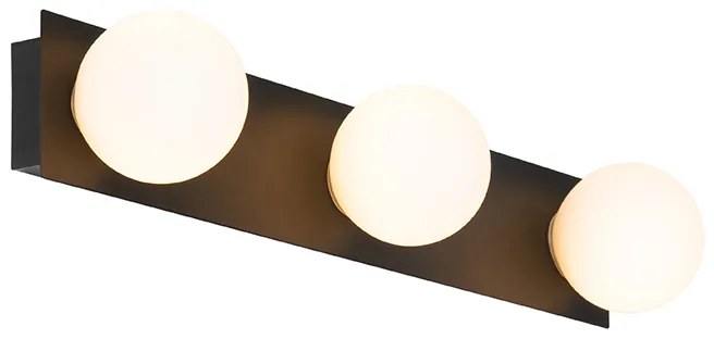 Moderná nástenná lampa čierna 48 cm IP44 3-svetlá - Cederic