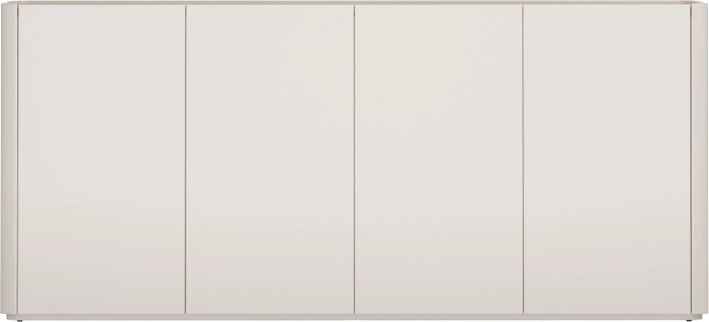 Komoda Elivo 200 cm štvordverová - kašmír / olejovaný dub