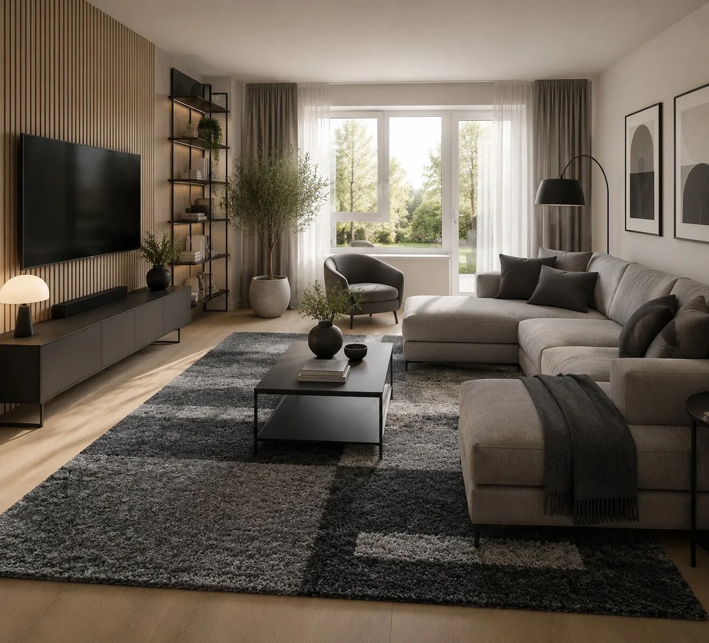 Ayyildiz, Kusový koberec Gala 2505 grey, 120x170, šedá, obývacia izba