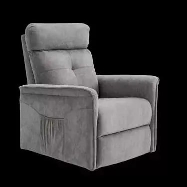 LuxuryForm DESIGN TV kreslo PEGAS s elektrickým polohovaním, masážou a výklopom - světle šedé