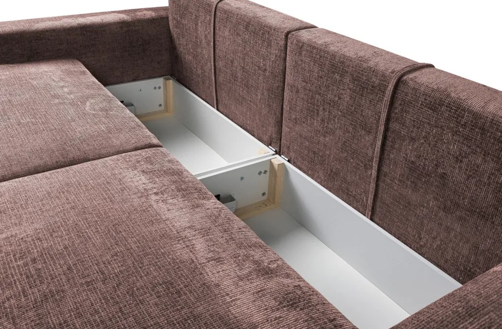 Rozkladacia pohovka Anafi, tmavo ružová látka