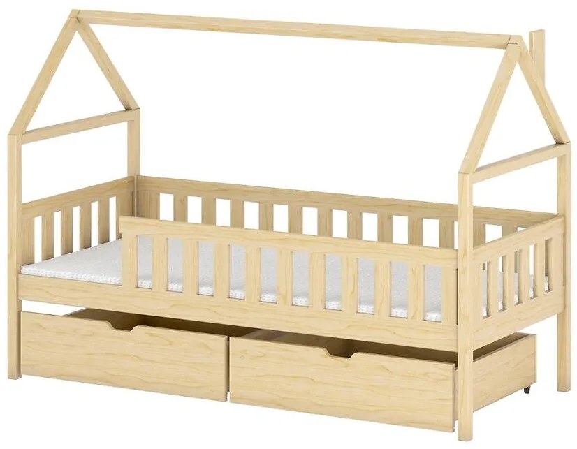 Posteľ Domček Domi 80x160 borovica