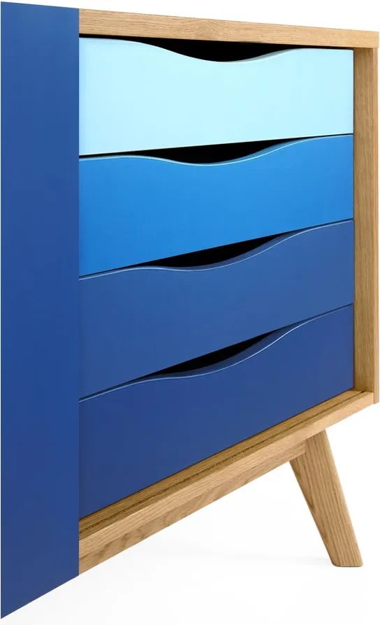 Modrá komoda Woodman Avon