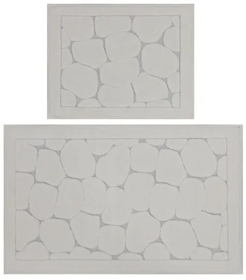 SADA 2x Kúpeľňová predložka LINO 60/100 cm béžová