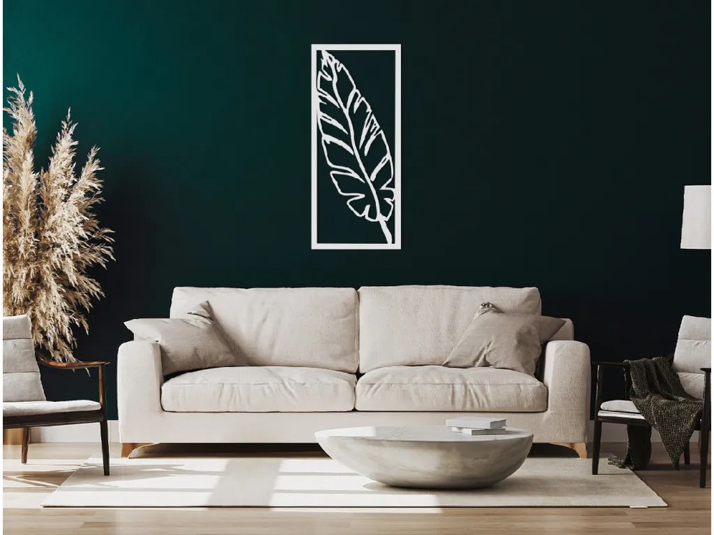 drevko Moderný obraz Pierko Rozmer obrazu: 44,5 x 19,5 cm, Farba dekorácie: Čierna