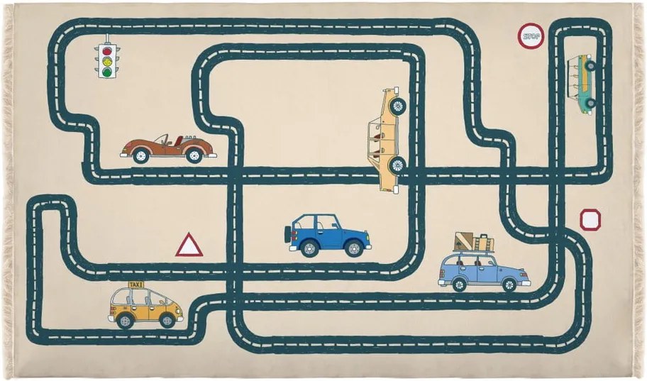 Detský koberec Little Nice Things Roads, 195 × 135 cm