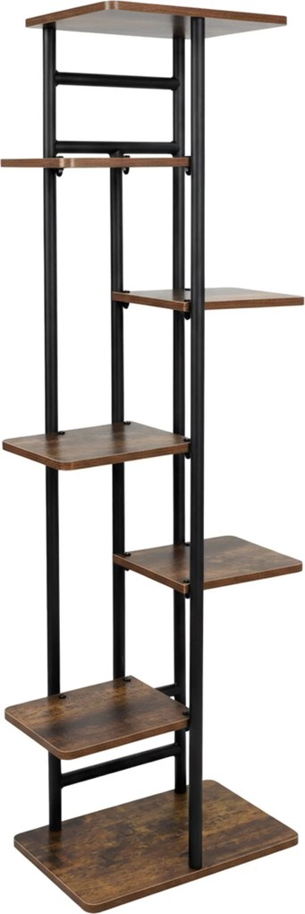 Stojan na květiny Bastian 120 cm černý/hnědý