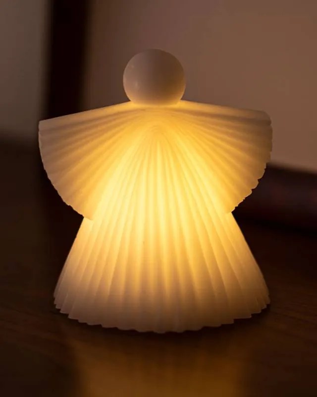 SIRIUS LED vosková svíčka anděl, bílý, 12,5 cm