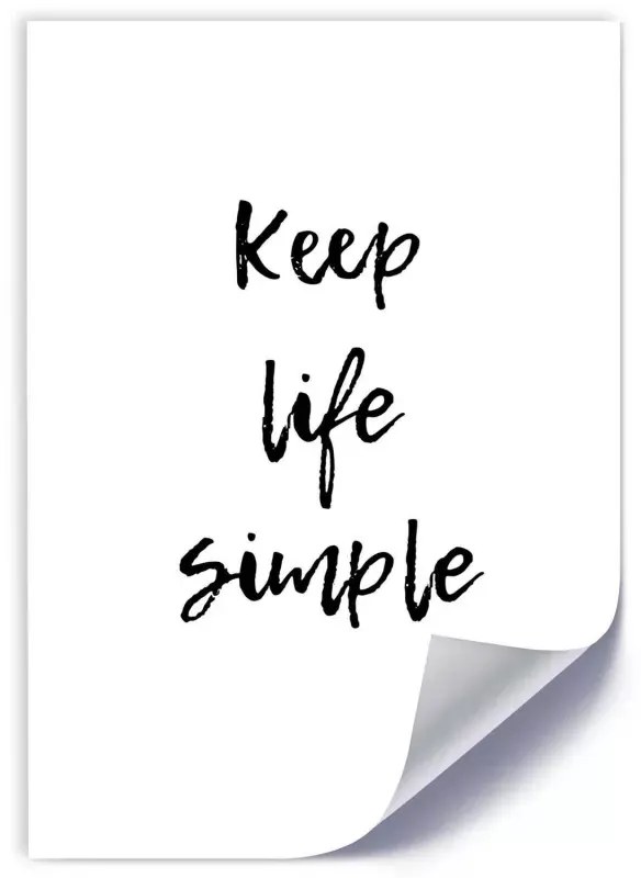 Gario Plagát Keep your life simple Farba rámu: Hnedá, Rozmery: 70 x 100 cm