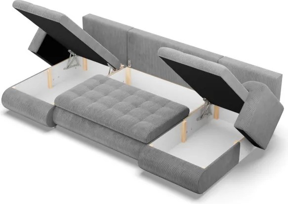 Sedacia súprava FORESTA ULL Poso v tvare U sivá