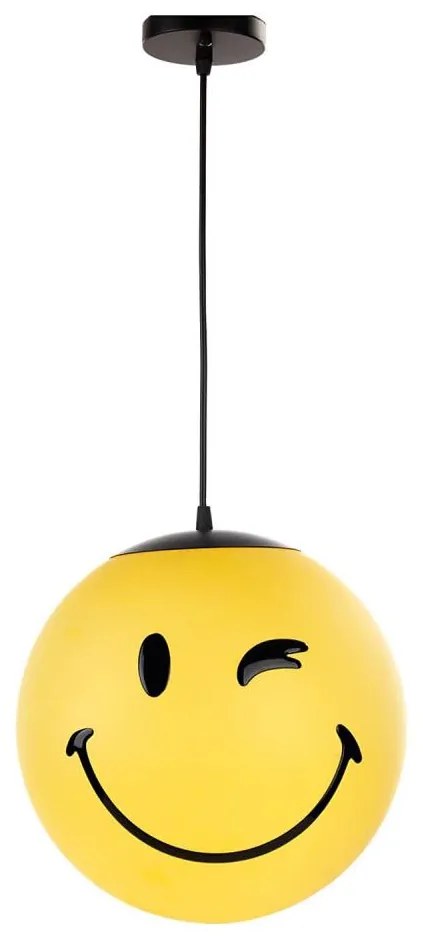 ONLI - Detský závesný luster na lanku SMILEY 1xE27/15W/230V žltá