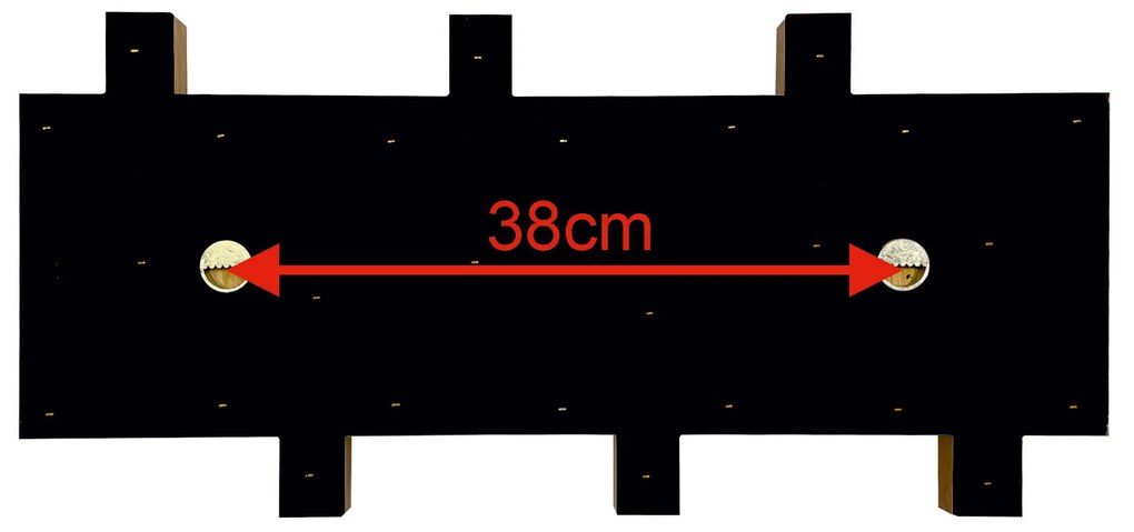 Dekorstudio Vešiak na stenu Lamele mini 60cm